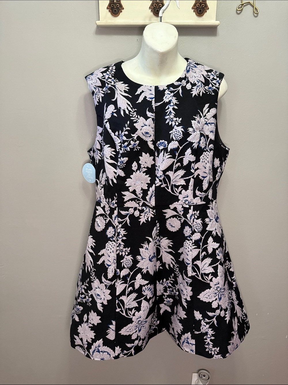 NWT Hill House The Joelle Dress in Winter Jasmine Brocade Dress XL - Picture 4 of 7